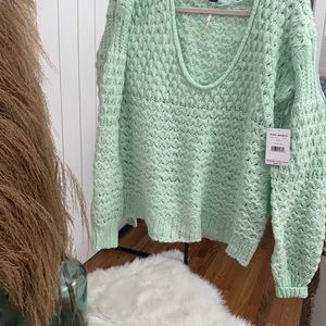Free People Mint Green Sweater
